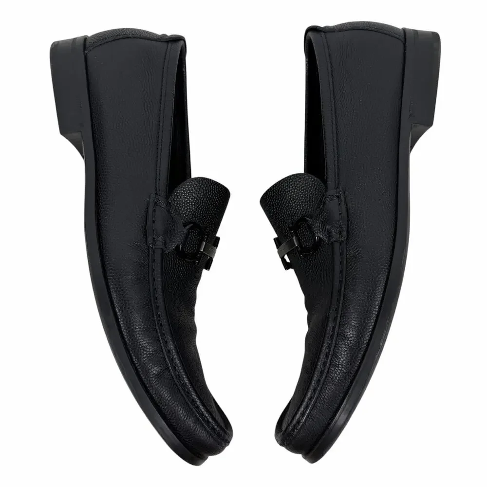 Salvatore Ferragamo Grandioso Gancini Bit Leather Loafer Black Size 10D/ 11